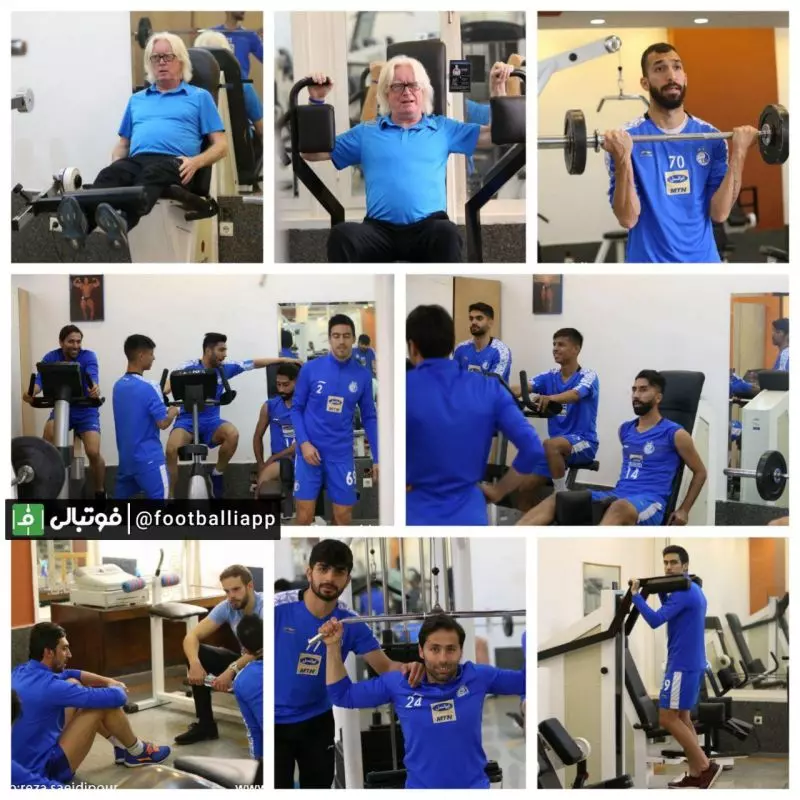 گزارش تصویری تمرین امروز بازیکنان استقلال در سالن وزنه