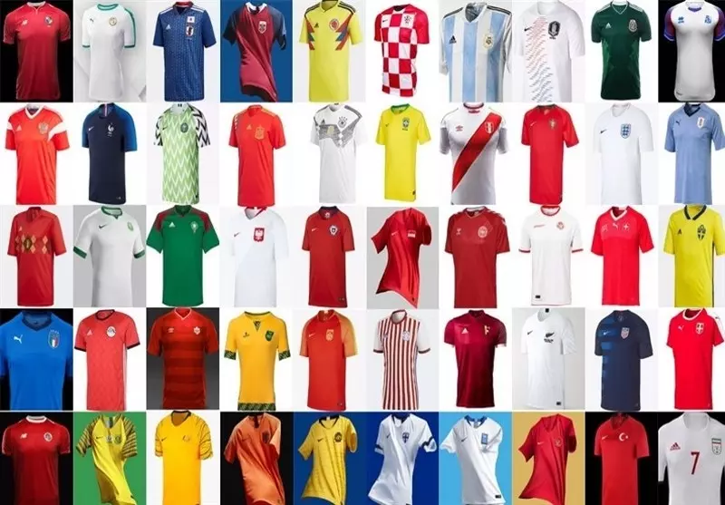 نظرسنجی یک نشریه اسپانیایی برای انتخاب زیباترین پیراهن تیم‌های ملی فوتبال دنیا، پیراهن تیم ملی ایران در جایگاه چهل‌و‌یکم
