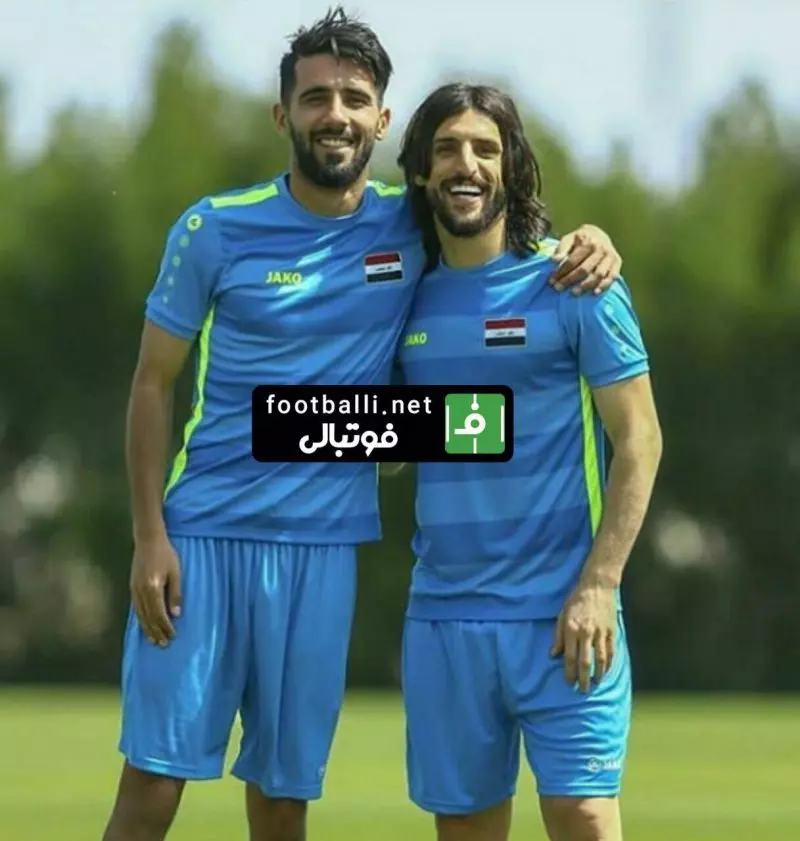 طارق همام و بشار رسن در تمرین تیم ملی عراق
