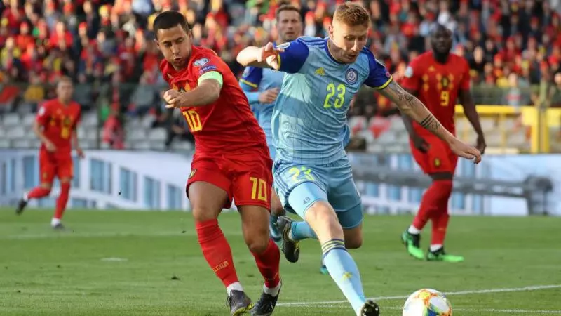 بلژیک 3-0 قزاقستان ؛ هازارد قهرمان ملی شیاطین سرخ
