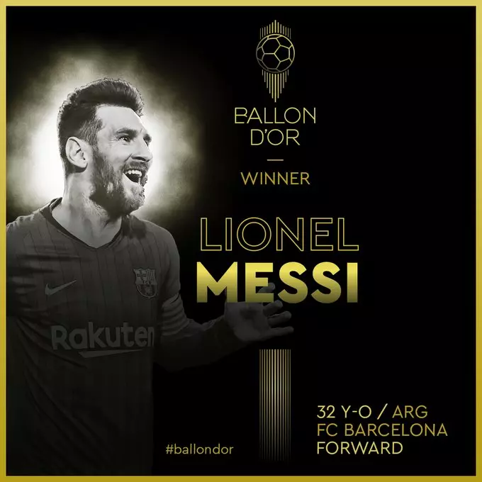ششمین توپ طلا برای مسی؛ ستاره بارسلونا، بهترین بازیکن سال 2019