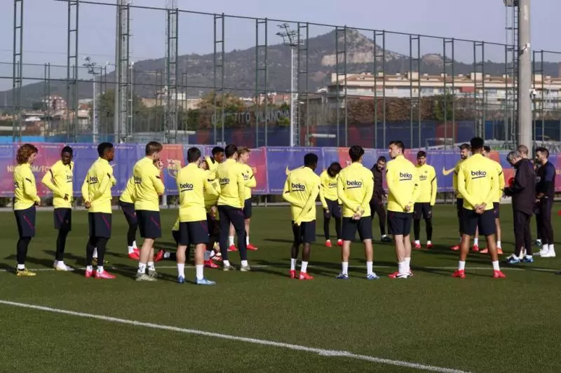 درگیری بین دو مهره کلیدی بارسلونا در جلسه تمرینی این تیم