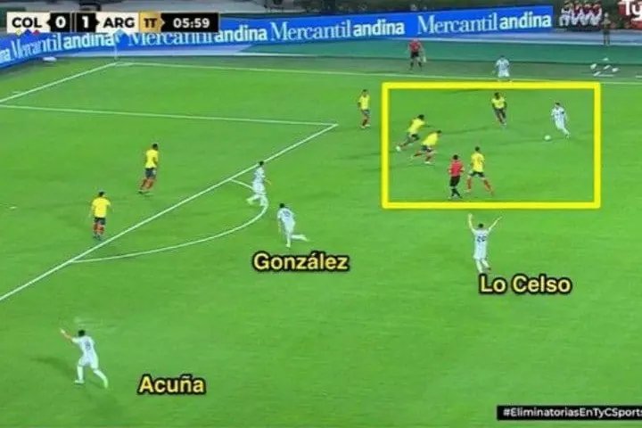 صحنه‌ای جالب از کلمبیا مقابل آرژانتین؛ فقط مسی را بگیرید!