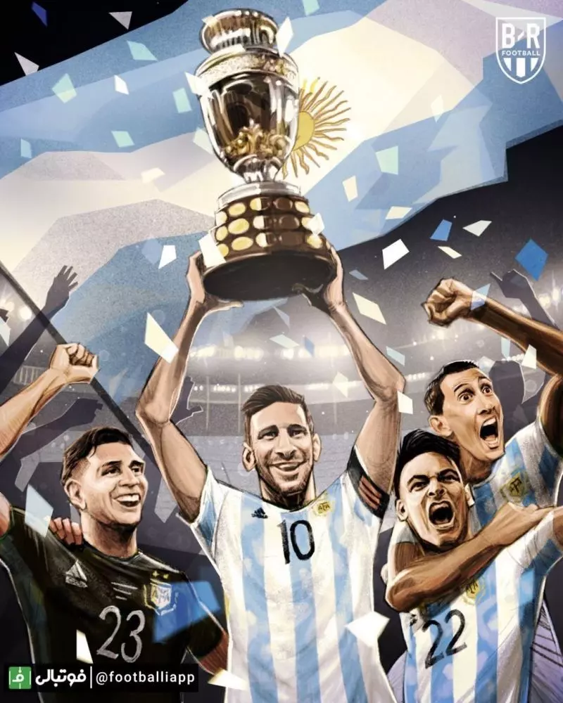طرح بلیچر به مناسبت قهرمانی آرژانتین در کوپا آمریکا