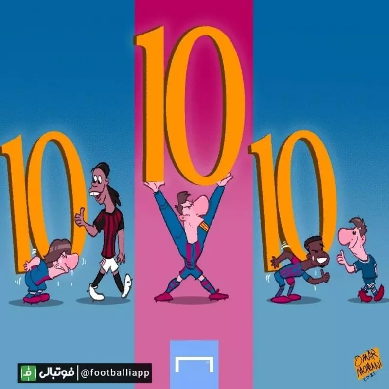 کاریکاتور/ بار سنگین شماره 10 بارسلونا روی شانه فاتی