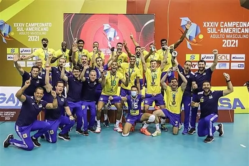 تیم ملی والیبال برزیل قهرمان آمریکای جنوبی شد