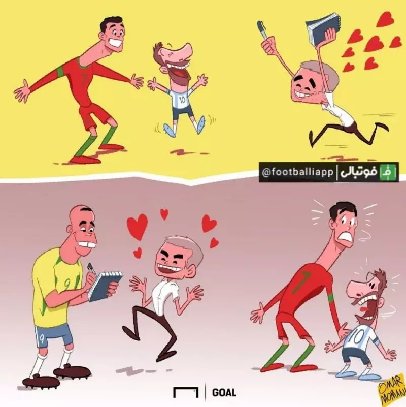 کاریکاتور/ رونالدو نازاریو اسطوره فوتبال برزیل 45 ساله شد