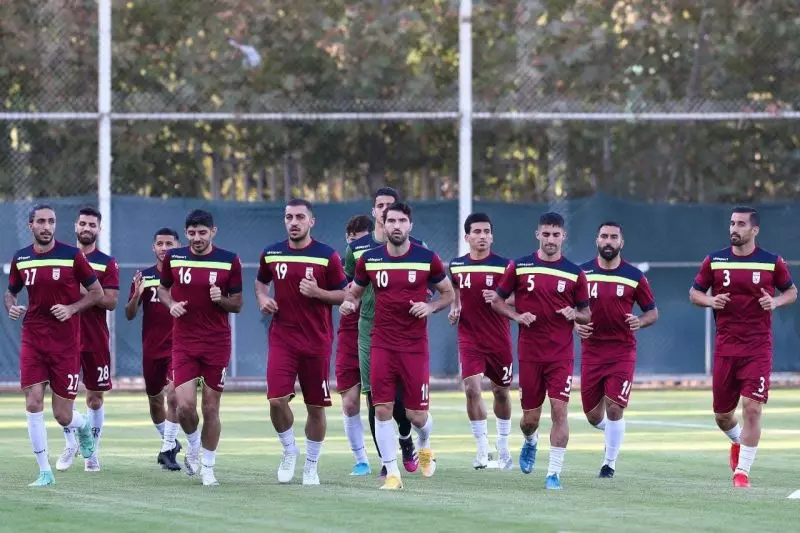 برگزاری تمرین تیم ملی فوتبال ایران در غیاب ۱۲ بازیکن
