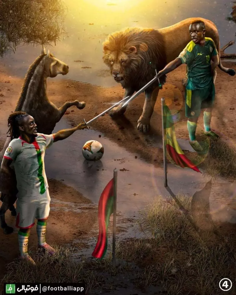 طرح جالب پیچ 433 از رویارویی بورکینافاسو و سنگال در نیمه نهایی جام ملت‌های آفریقا