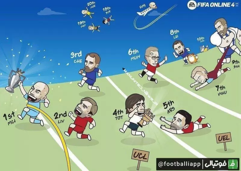 کاریکاتور/ هفته آخر لیگ‌ برتر انگلیس به روایت کاریکاتور