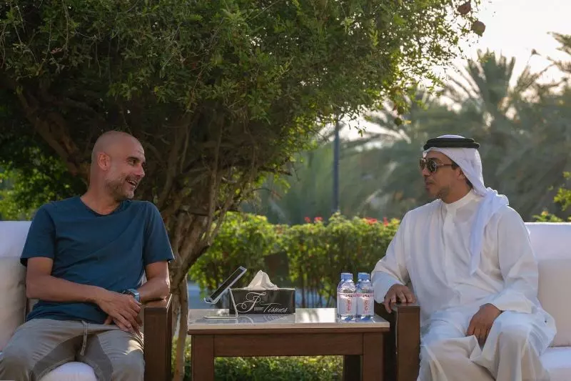 عکس؛ ملاقات گواردیولا با شاهزاده اماراتی