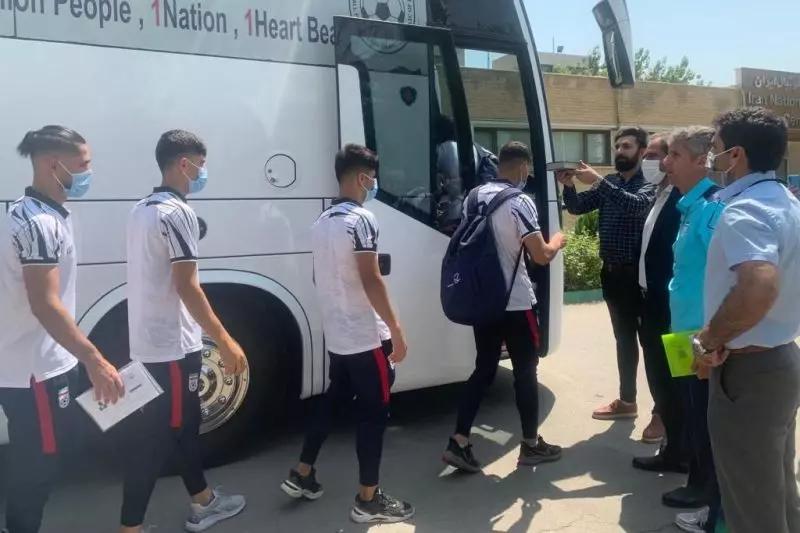 بدرقه تیم ملی جوانان در راه مسابقات کافا