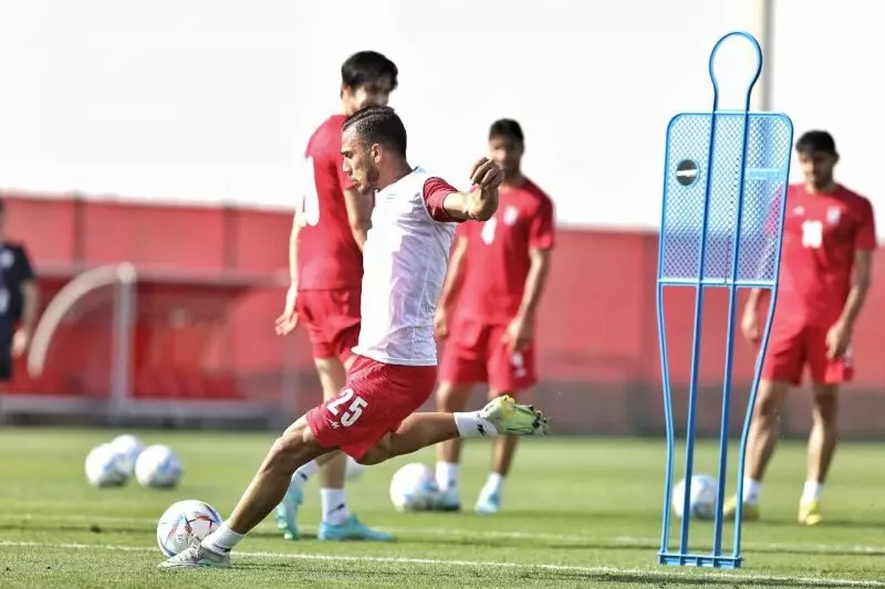 گزارش تصویری/ تمرین یک آذر تیم ملی فوتبال در کمپ باشگاه الریان
