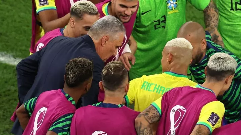 واکنش تیته به حرکات موزون بازیکنان برزیل پس از گلزنی به کره جنوبی