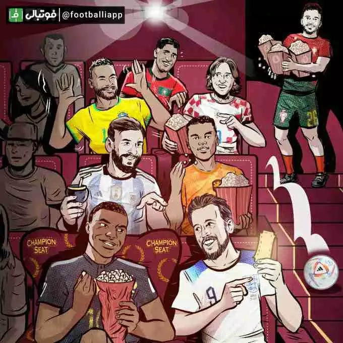 کاریکاتور جالب فیفا به بهانه شروع مرحله یک چهارم نهایی جام جهانی ۲۰۲۲ قطر