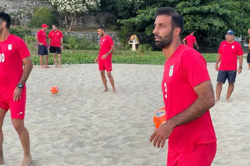 گزارش تصویری از تمرین ملی پوشان فوتبال ساحلی قبل از دیدار مقابل بحرین