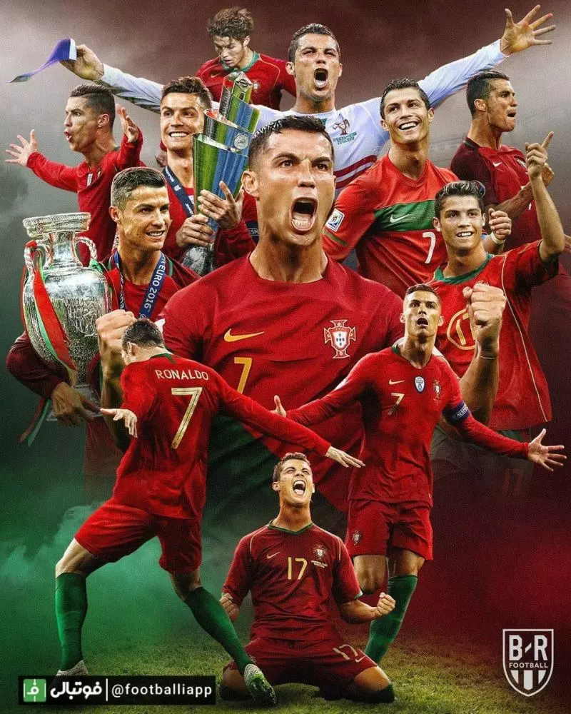 طرح/ کریستیانو رونالدو با قرار گرفتن در ترکیب تیم ملی پرتغال در دیدار مقابل لیختن اشتاین رکورددار بیشترین بازی ملی در تاریخ فوتبال شد ( 197 بازی)