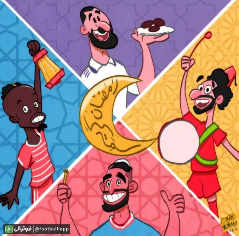 کاریکاتور عمر مومنی به بهانه فرارسیدن ماه مبارک رمضان