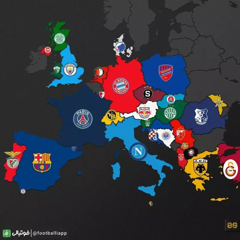 اینفوگرافی/ قهرمانان لیگ‌های اروپایی طی فصل جاری