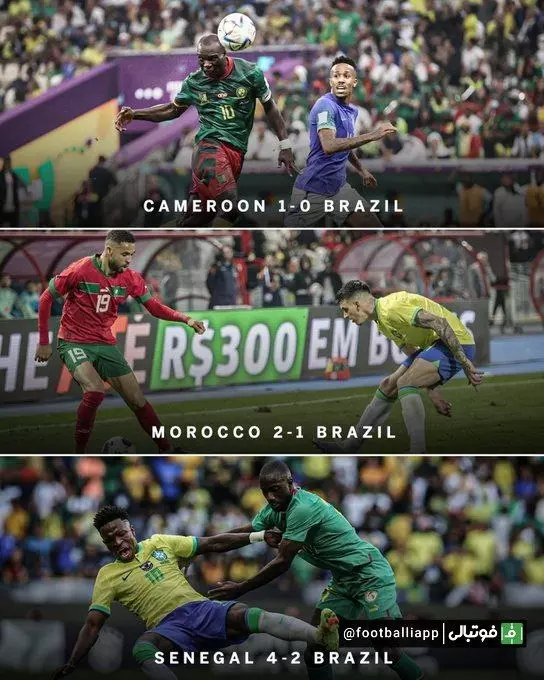اینفوگرافی/ سه شکست برزیل مقابل آفریقایی‌ها در شش ماه اخیر