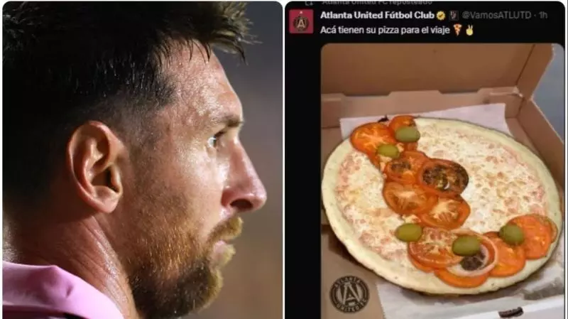 عکس؛ تمسخر مسی توسط باشگاه آمریکایی با یک پیتزا!