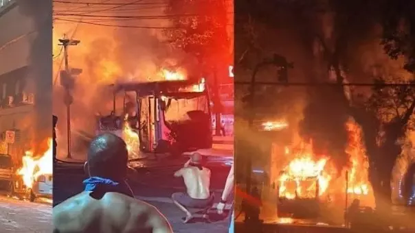 عکس؛ آتش سوزی و درگیری در برزیل پس از سقوط سانتوس