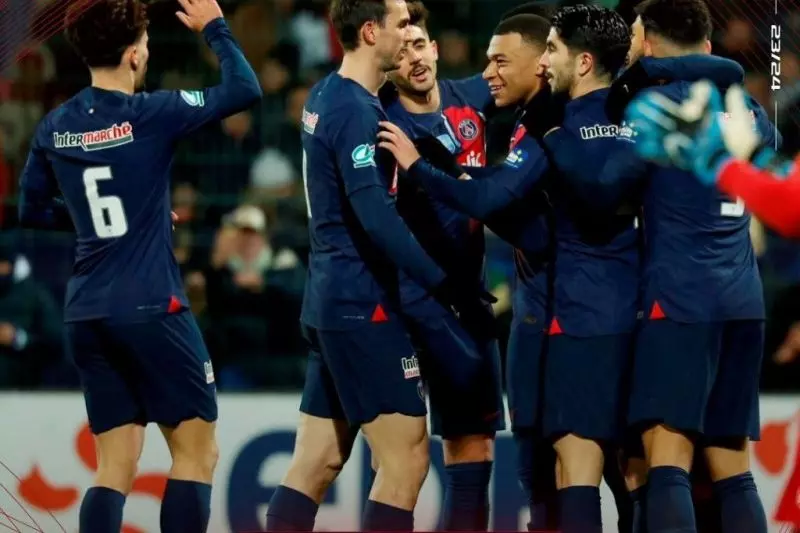 برد پرگل پاریسن ژرمن در جام حذفی فرانسه با دبل امباپه
