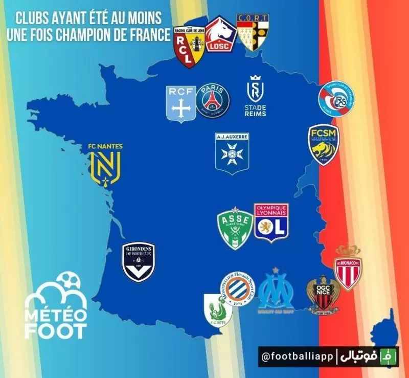 اینفوگرافی/ باشگاه‌هایی که حداقل یکبار قهرمان فرانسه شدند