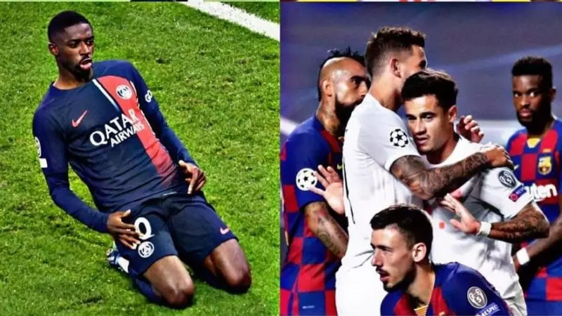 عکس؛ تفاوت رفتاری که کوتینیو و دمبله پس از گلزنی به بارسلونا داشتند