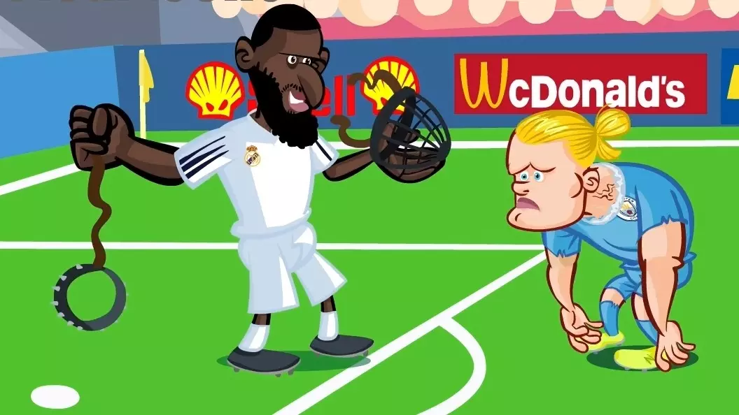 انیمیشن طنز بازی رئال مادرید ۳-۳ منچسترسیتی