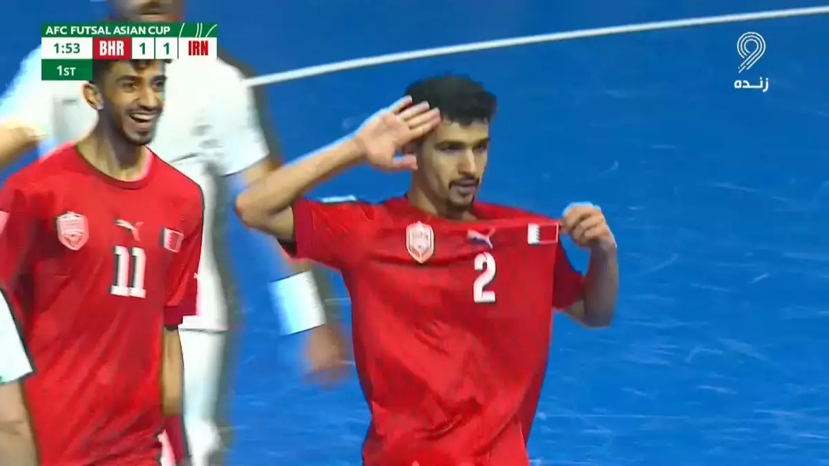 گل دوم تیم ملی فوتسال بحرین به ایران (صالح احمد)