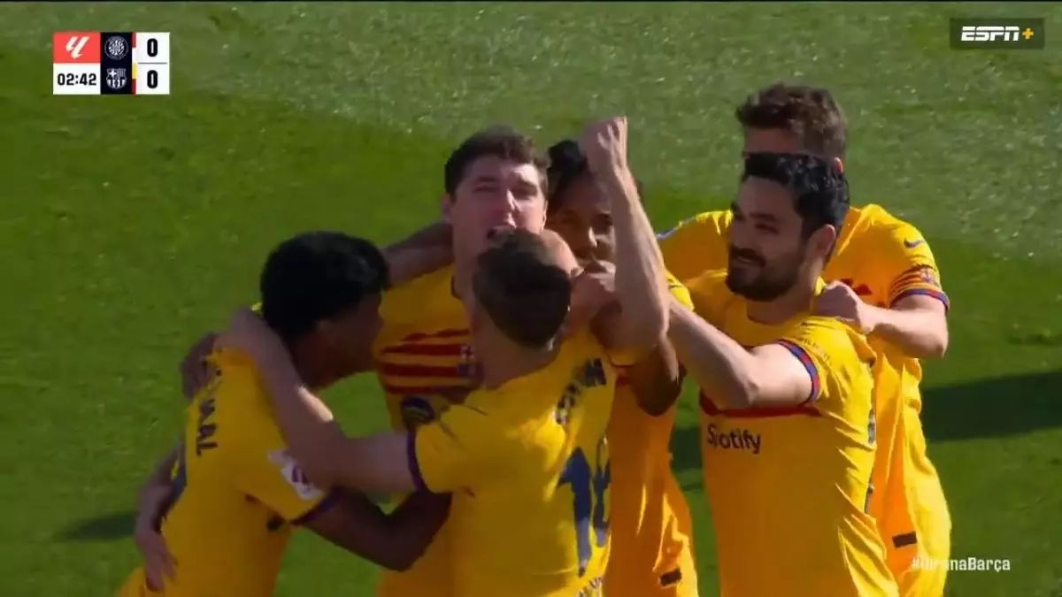 گل اول بارسلونا به خیرونا (کریستنسن)